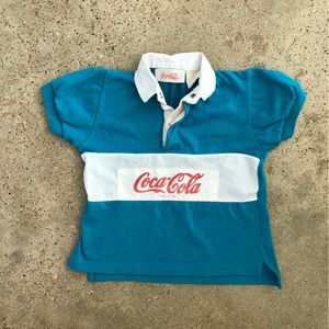 Vintage Kids Coca Cola polo boys sz XS
